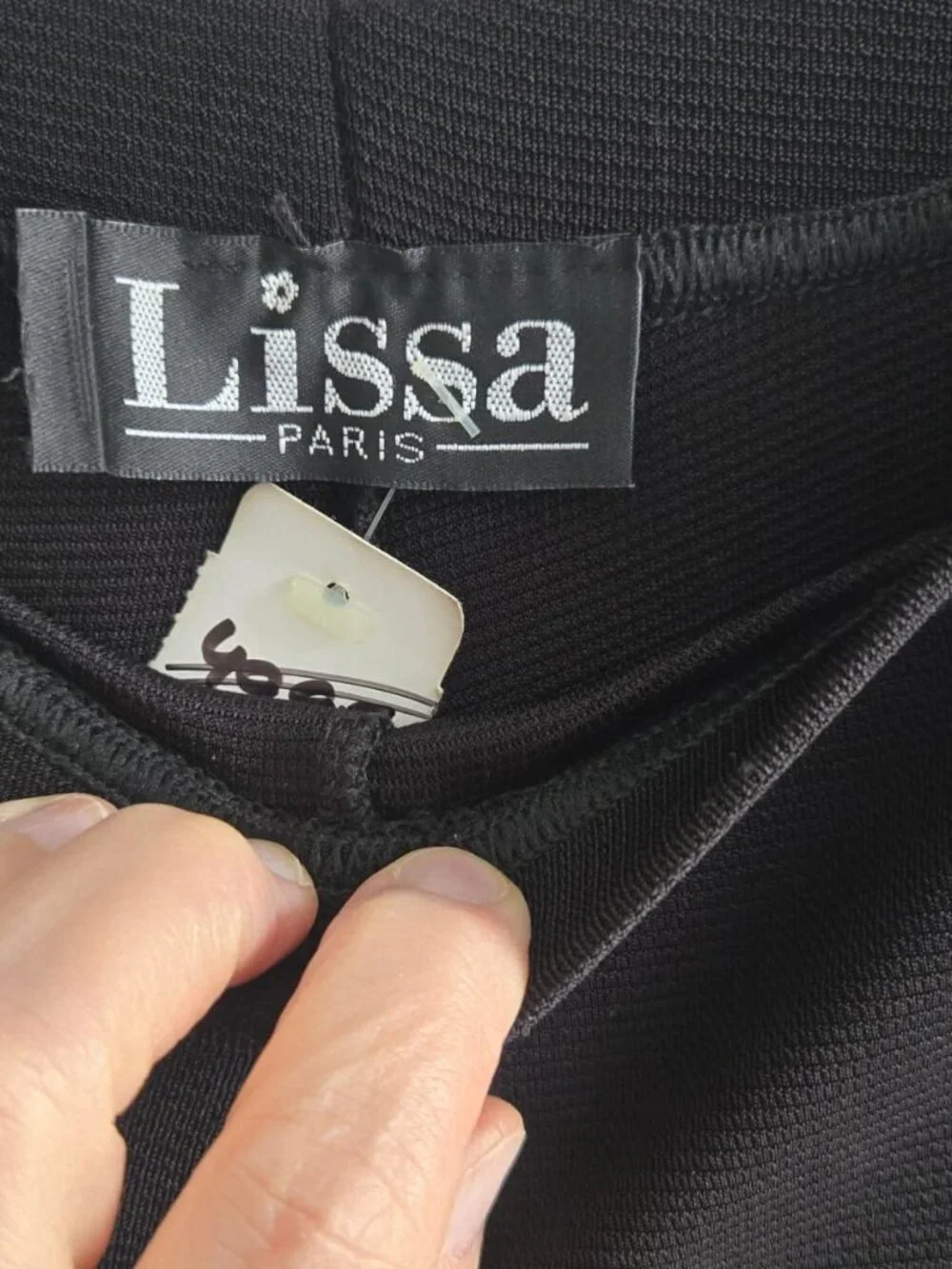 Lissa Paris Black Wide Leg Stretch Pants | Made in France | One Size - Picture 6 of 6